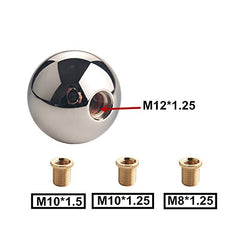 DEWHEL Aluminum Manual Stick Shift Knob Polish Chrome for Honda Mazda Subaru Toyota Mitsubishi Nissan Chrysler Jeep Wrangler etc - product view 3