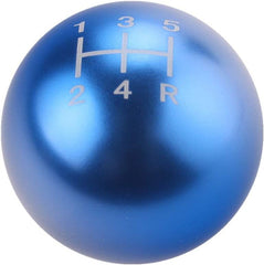 DEWHEL Round Ball Billet M12x1.25 5 Speed Short Throw Shifter Shift Knob MT Manual Gearbox Screw On Blue