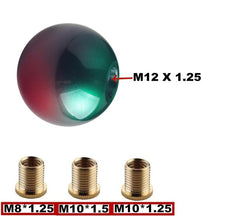 DEWHEL JDM Universal Bi-Color Red/Green Aluminum Round Weighted (210g) Manual Gear Shift Knob M12x1.25 M10x1.5 M10x1.25 M8x1.25 - product view 5
