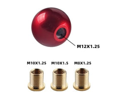 DEWHEL Aluminum Candy Red 200grams Weighted 5 6 Speed Shift Knob Shifter Sphere Universal M10x1.25 M8x1.25 M10x1.5 M12x1.25 - product view 6