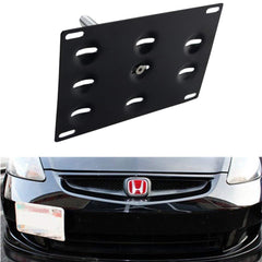 Front-Rear-Bumper-Tow-Hook-License-Plate-Mount-Bracket-Holder-Japanese-Car-JDM-For-09-13-Honda-Fit