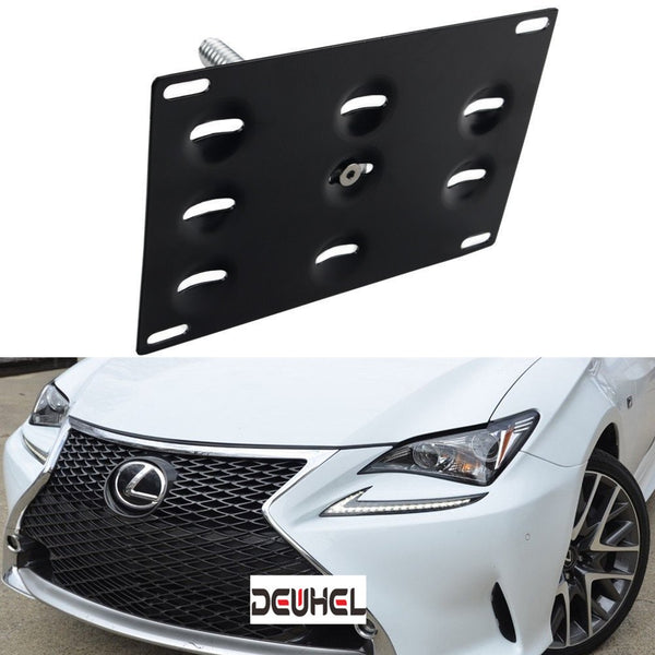  Front-Bumper-Tow-Hook-License-Plate-Mount-Bracket-Holder-Bolt-On-for-Lexus-RC-RC-F-GS-LS-ES-RX