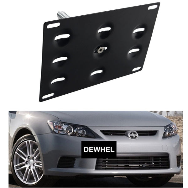 Front-Bumper-Tow-Hook-License-Plate- Mount-Bracket-Holder-Bolt-On-No-Drill-Hole-for-Scion-TC-2011- 2012-2013