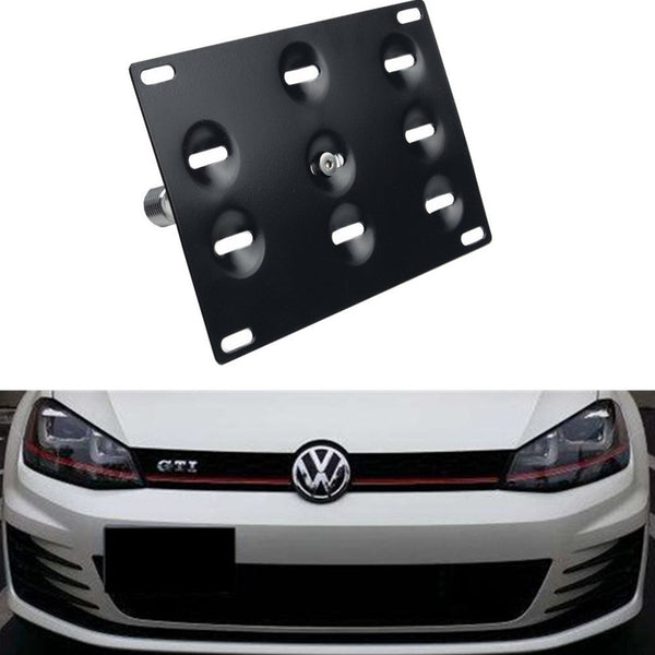 Front-Bumper-Tow-Hook-License-Plate-Mount-Bracket-Holder-Bolt-On-No-Drill-Modification-Tow-Eye-LP-Holder-For-Volkswagen-MK7-VII-Golf-GTi-2015-Up