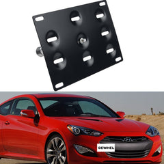 JDM-Front-Bumper-Tow-Hook-License-Plate-Mount-Bracket-Holder-Tow-Hole-Adapter-Bolt-On- for-10-16-Hyundai-Genesis-Coupe