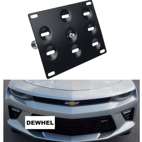  Front-Bumper-Tow-Hook-License-Plate-Mount-Bracket-Holder-Bolt-On-No-Drill-Hole-Aluminum-Performance-For-16-Up-6th- Gen-Chevrolet-Camaro-2016-2017